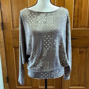 NWOT Boho Dolman Sleeve Slouchy Fit Top